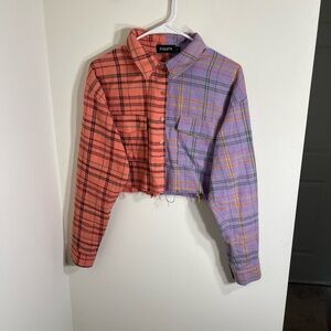 Etiquette Women's Cropped Flannel, Size M